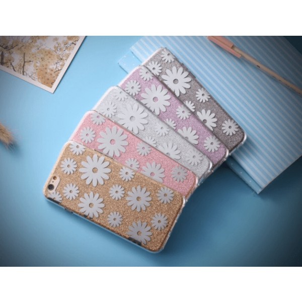 iPhone 6/6S Stilig Crystalflower-deksel SALG! Silver