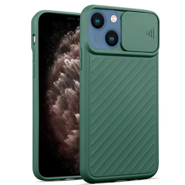 iPhone 13 Mini - Stilfuldt stødabsorberende cover med kamerabeskyttelse Grön