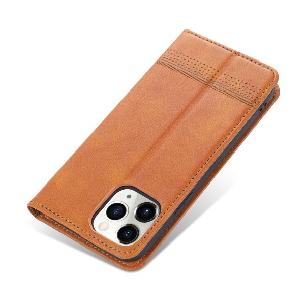 iPhone 12 Pro - Stilig AZNS Wallet-deksel Brun
