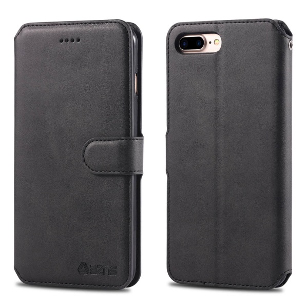 iPhone 7 Plus - Professionelt Yazunshi Wallet Cover Svart