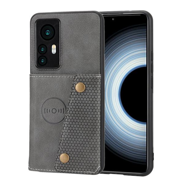 Xiaomi Mi 12T - Stilrent Skal med Korthållare Grå