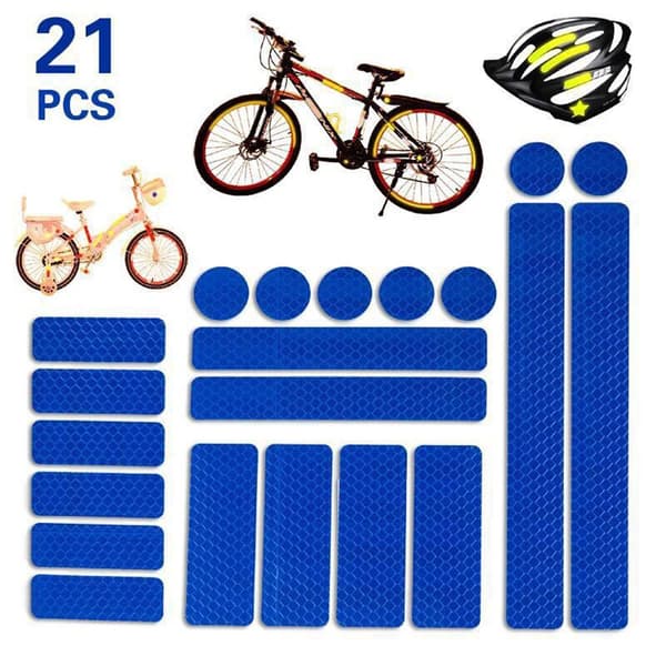 21-Pack Reflex-Remsor i Varierade Former Vit