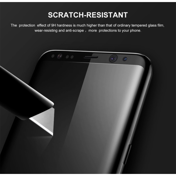 Samsung Galaxy S8+ - HuTech EXXO skjermbeskytter med ramme (HD) Silver/Grå Silver/Grå