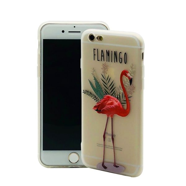 Flamingo - Retroskal av silikon för iPhone 6/6S Plus