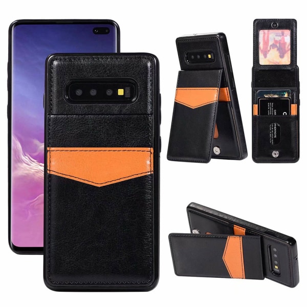 Samsung Galaxy S10 - Stilfuldt praktisk coverkortrum (LEMAN) Brun