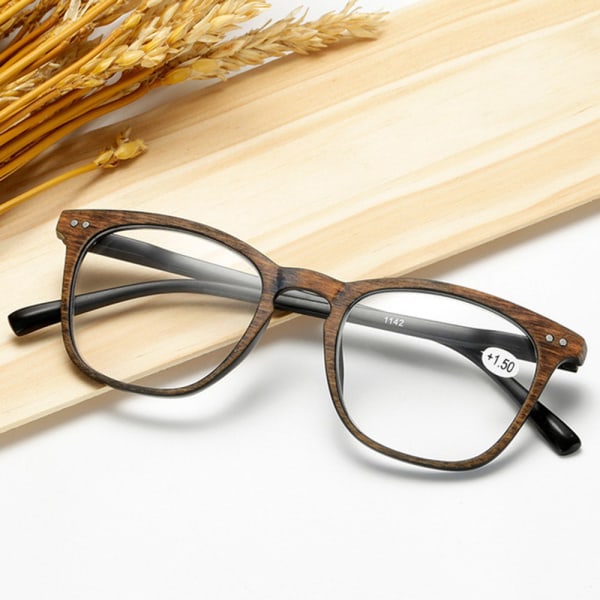 Eleganta Läsglasögon med Styrka UNISEX Brun +2