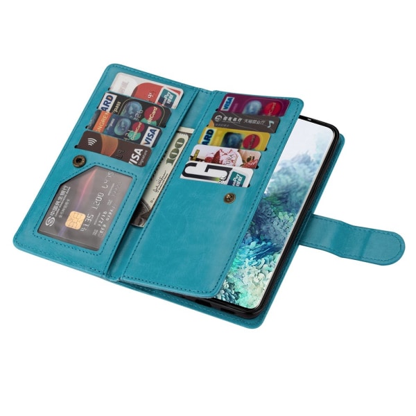 Samsung Galaxy S22 Plus - Stilfuldt FLOVEME 9-Card Wallet Cover Röd