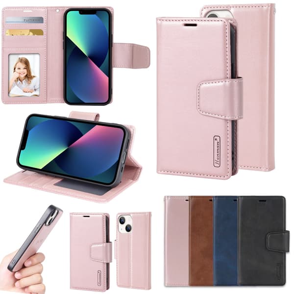iPhone 14 Plus - Professionellt HANMAN 2-1 Plånboksfodral Svart