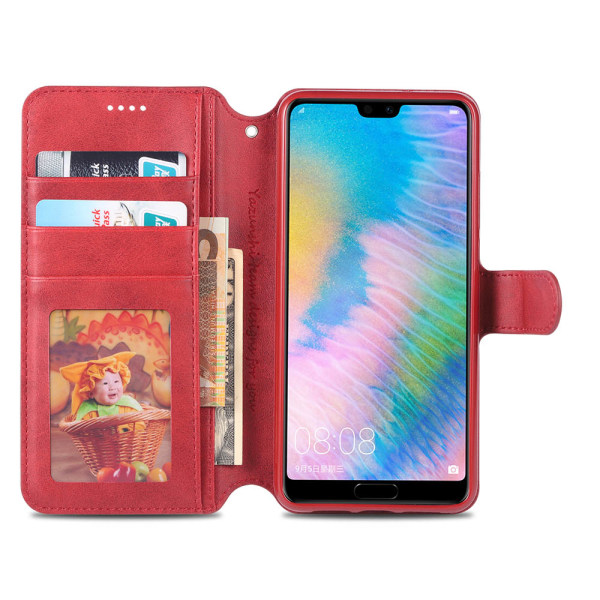 Huawei P20 Pro - Tyylikäs iskuja vaimentava lompakkokotelo Röd
