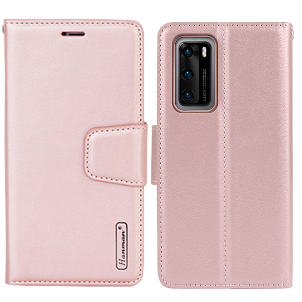 Smidigt Smart Plånboksfodral - Huawei P40 Roséguld