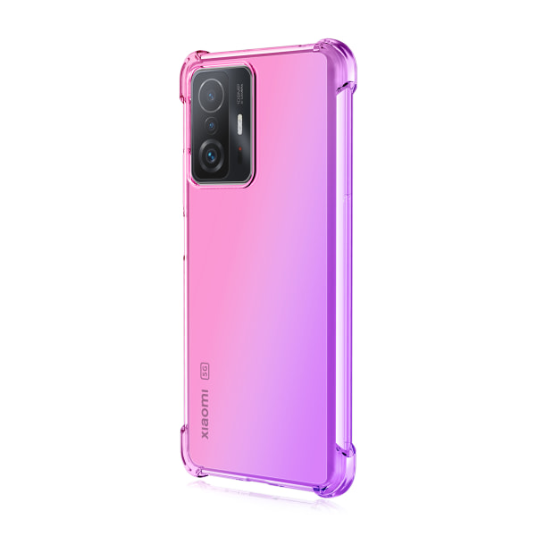 Xiaomi Mi 11T Pro - Stötdämpande Stilrent Silikonskal Blå/Rosa