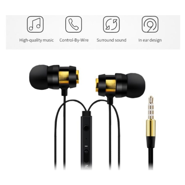 NKOBEE In-ear hovedtelefoner med Mic In-lineControl (original) Svart