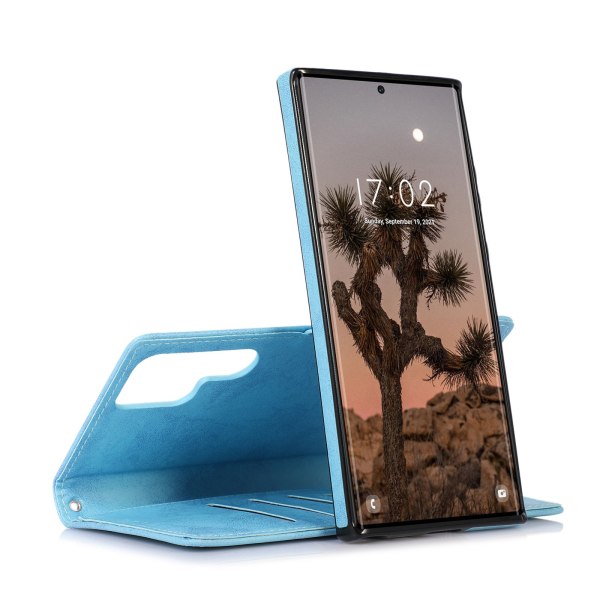 Stilig lommebokdeksel med to funksjoner - Samsung Galaxy S23 Ul Lila