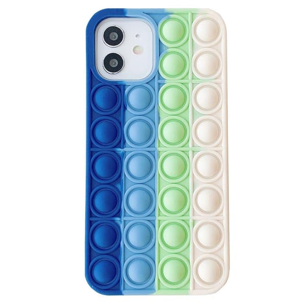 iPhone 11 - Mjukt Fidget Pop It Silikonskal Grön-Orange-Vit
