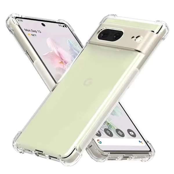 Google Pixel 8 - Flexibelt Skyddsskal i Silikon för Bättre Grepp Rosa/Grön