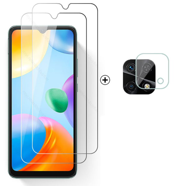 Xiaomi Redmi 10C skærmbeskytter og kameralinsebeskytter (2-pak) Transparent