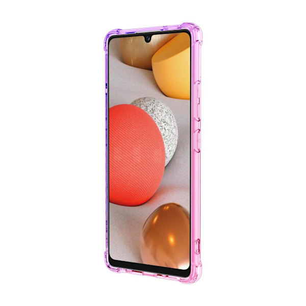 Samsung Galaxy A42 - Stilsäkert Skyddande Silikonskal (FLOVEME) Blå/Rosa