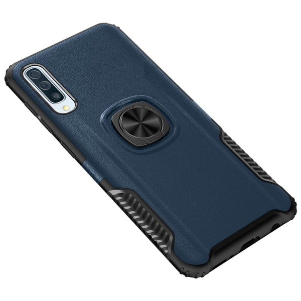 Samsung Galaxy A70 - Beskyttelsescover med ringholder Blå