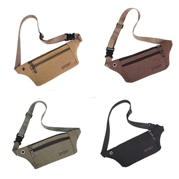 Praktisk & Slitstark Midjeväska (Justerbar) Khaki