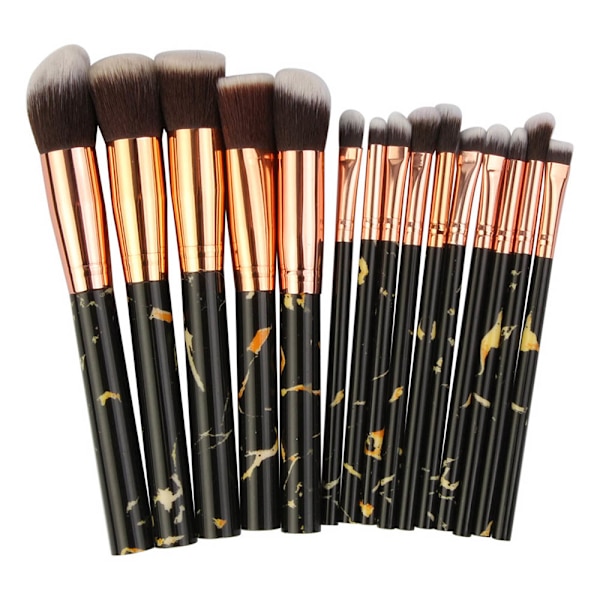 15 stk. Patie-Minerals Makeup Kosmetiske Børster Svart