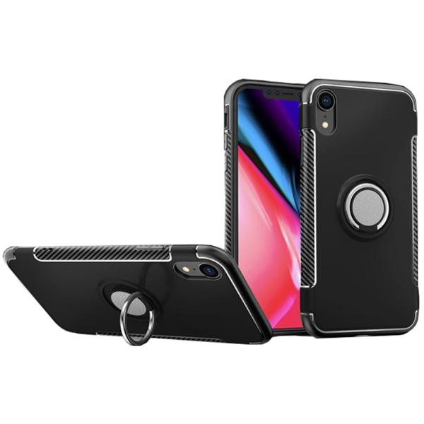 iPhone XS Max - HYBRID-Skal med Ringhållare från FLOVEME Svart