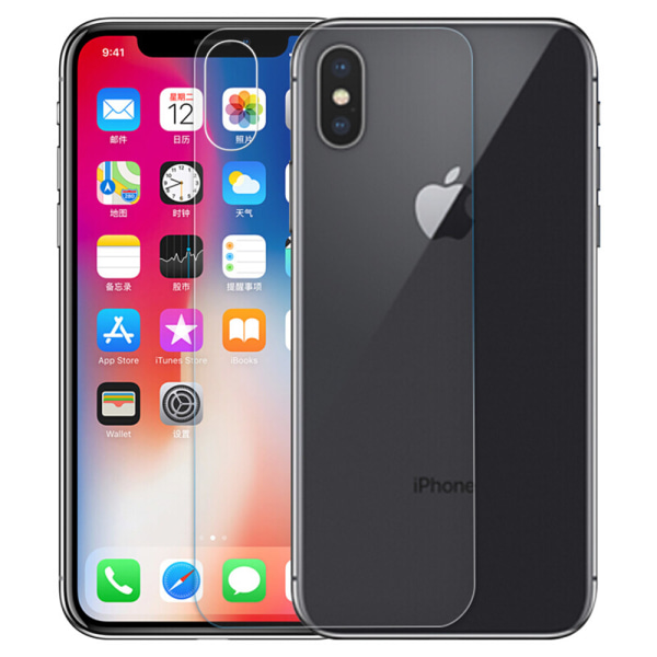 iPhone XR 2-PACK skjermbeskytter foran og bak 9H Nano-Soft Transparent/Genomskinlig