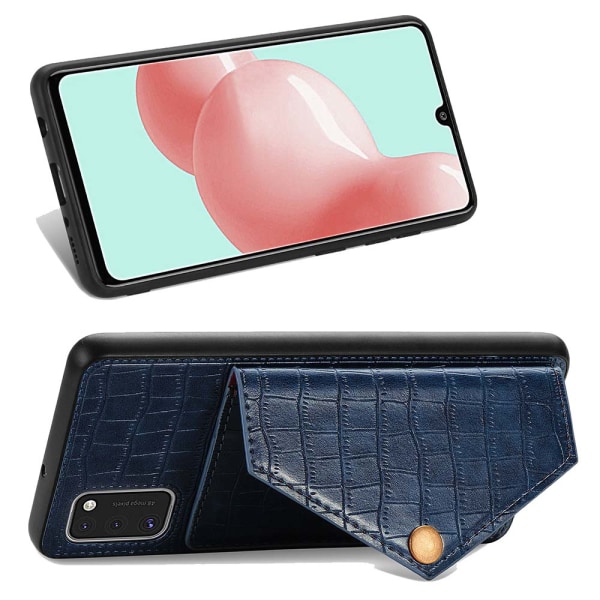 Samsung Galaxy A41 - Praktisk stilfuldt cover med kortholder Brun