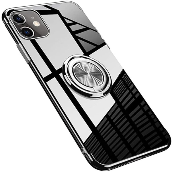 iPhone 12 Mini - Stilrent Skyddsskal med Ringhållare (FLOVEME) Silver