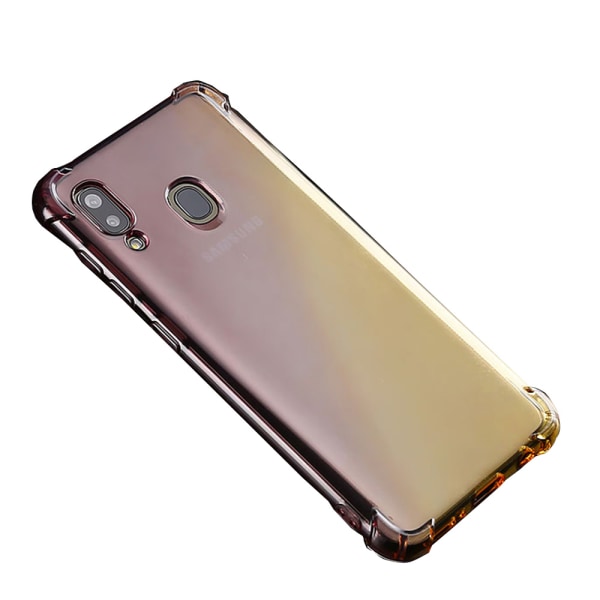 Samsung Galaxy A20E - Elegant silikondeksel Svart/Guld Svart/Guld