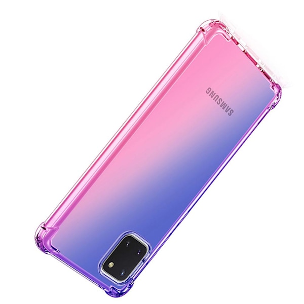 Samsung Galaxy A22 5G - Skyddande FLOVEME Silikonskal Blå/Rosa
