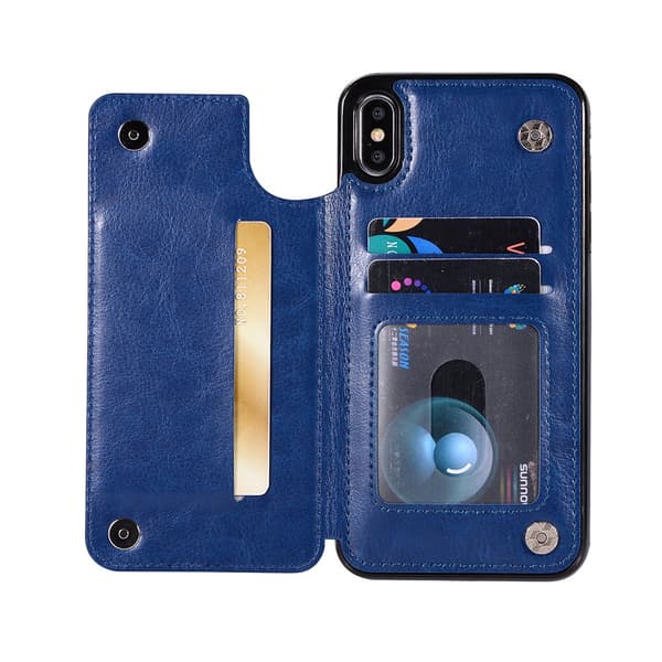 Kotelo lompakolla iPhone XS Max -puhelimeen Rosaröd