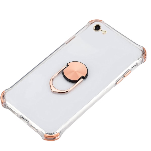 iPhone 6/6S - Praktiskt Skal med Ringhållare Roséguld