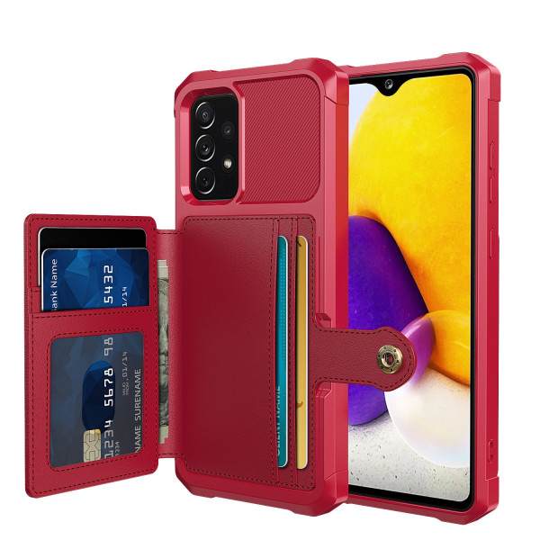 Samsung Galaxy A23 5G - Mobildeksel Kortholder Röd