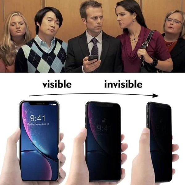 iPhone 15  Integritetsskyddande Hydrogel Mjuk Filmskärmskydd Transparent