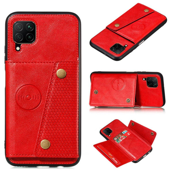 Samsung Galaxy A42 - Stilfuldt praktisk cover med kortholder Röd