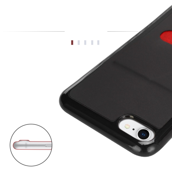 iPhone SE 2022 - Stilig praktisk deksel med kortspor (HANMAN) Grå