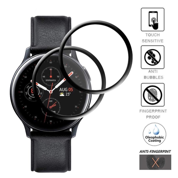 Pehmeä näytönsuoja PET 40/44mm R820/R830 Galaxy Watch Active2 Svart 40mm