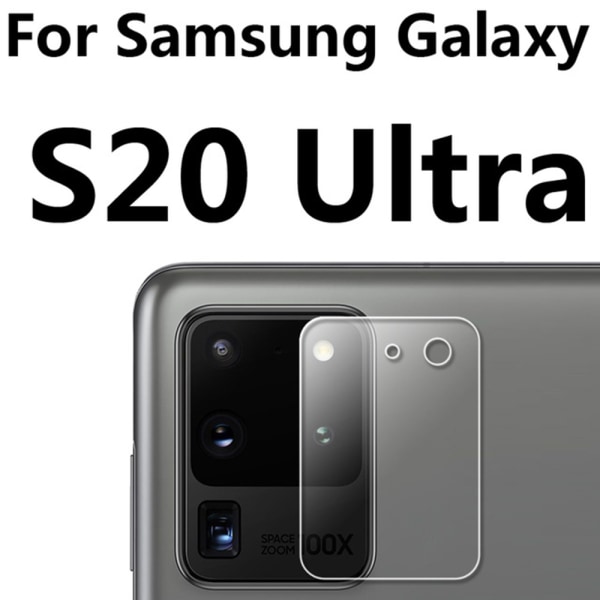 S20 Ultra 2.5D høykvalitets HD-Clear Ultra Tynn kameralinsedeksel Transparent