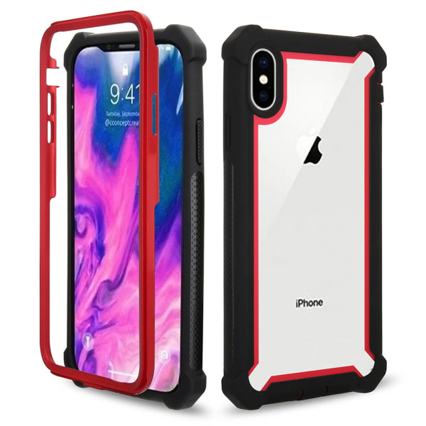 iPhone X/XS - Fodral Svart/Röd