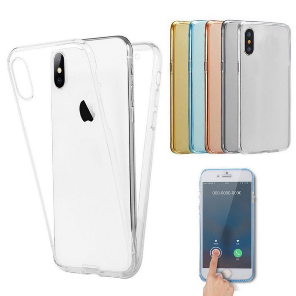 Smart dobbeltsidet silikoneskal til iPhone X/XS Transparent