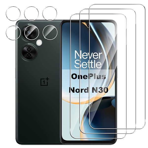 Oneplus Nord CE 3 lite 5G Skärmskydd + Kameralinsskydd HD 0,3mm
