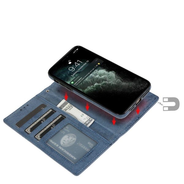 iPhone 12 Pro Max - Kestävä kaksitoiminen lompakkokotelo Lila
