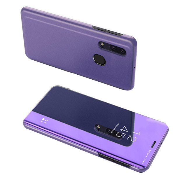 Samsung Galaxy A20E - Stilfuldt glat LEMAN-cover Lila