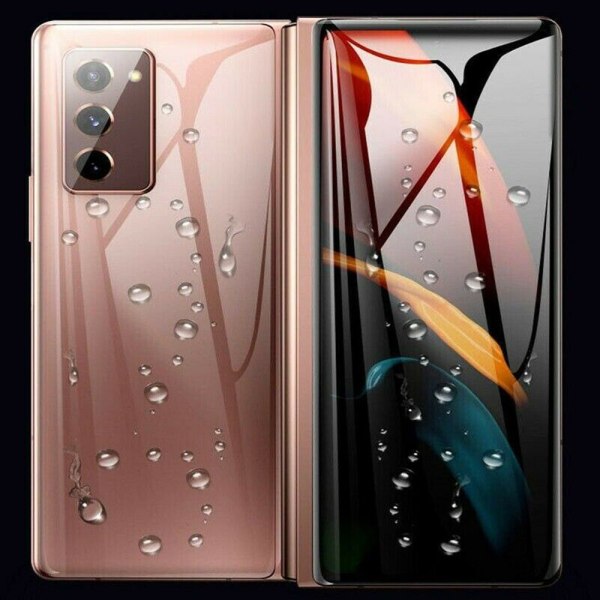 2-PACK 3-in-1 Samsung Galaxy Z Fold 2 Hydrogel Skärmskydd Transparent