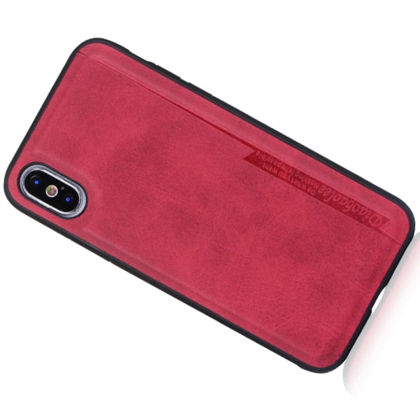 Robust Diaobaolee Skal Pu-Läder - iPhone XS MAX Röd