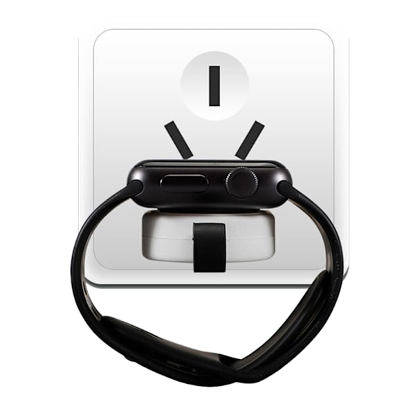 Portabel Mini Trådlösladdare för iWatch Svart