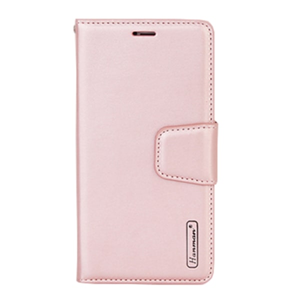 iPhone 13 Mini - Elegant Smidigt HANMAN Plånboksfodral Roséguld