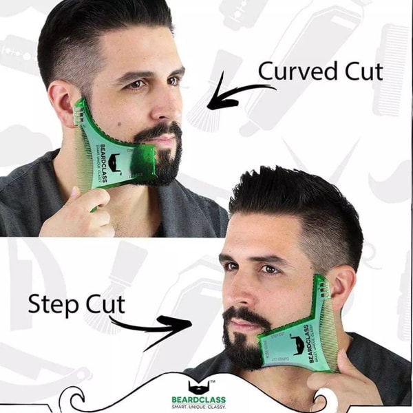 Käytännöllinen kestävä partakampa/partan muotoilutyökalu Grön