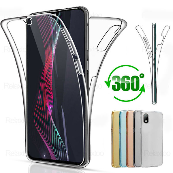 Huawei Y5 2019 - Skyddande NORTH Dubbelsidigt Silikonskal Blå