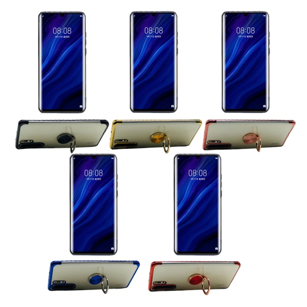 Huawei P30 Pro - Effektivt cover med ringholder Röd